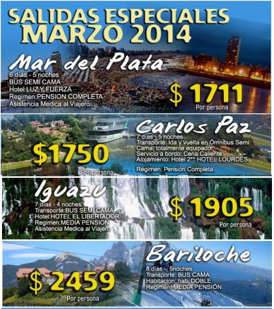 SALIDAS ESPECIALES:  MARZO